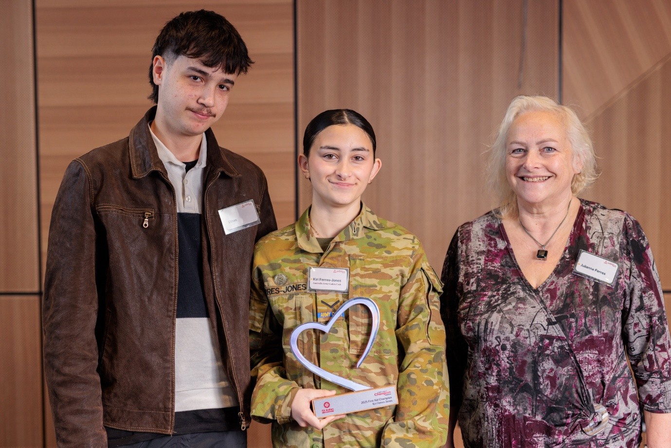 Kiri with her proud mum, Julianne, and boyfriend Ethan