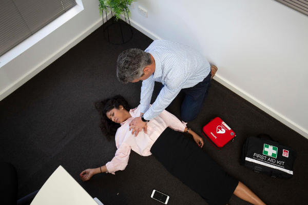 first aid cpr performed in the office