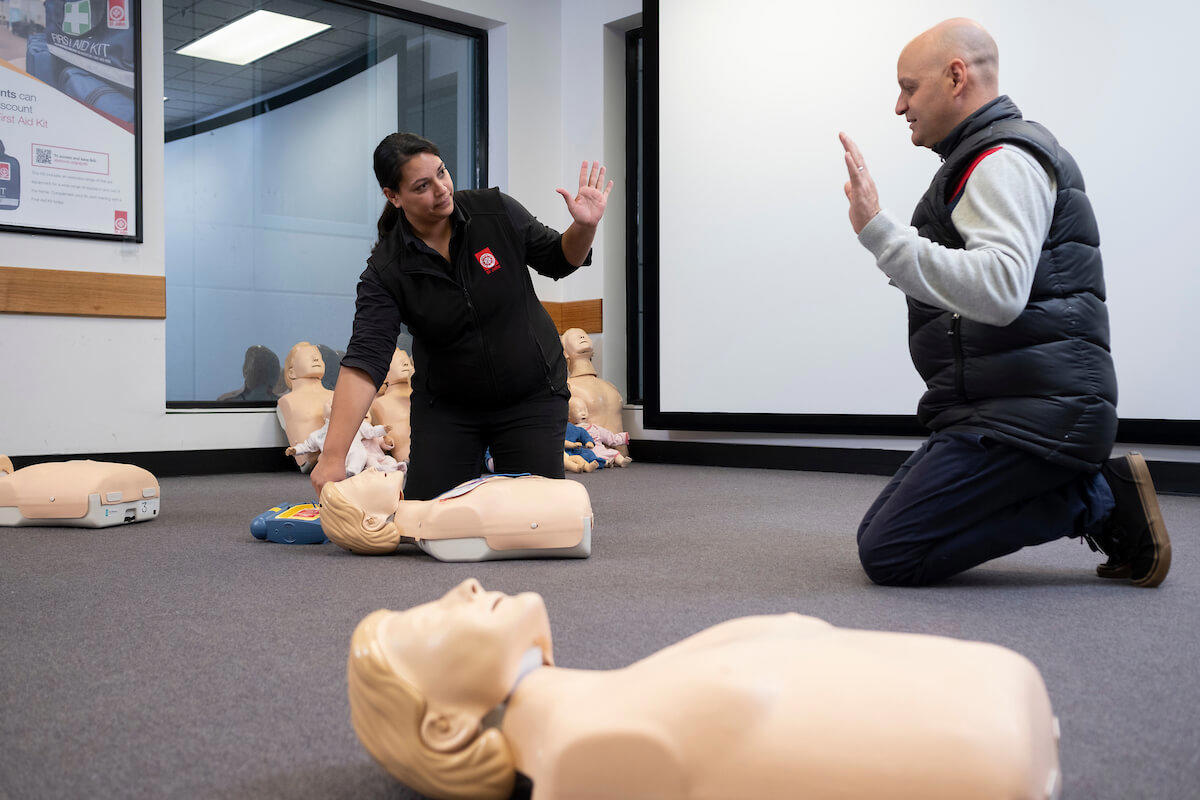 St John PFA CPR First Aid Training Socially Distanced COVID 19