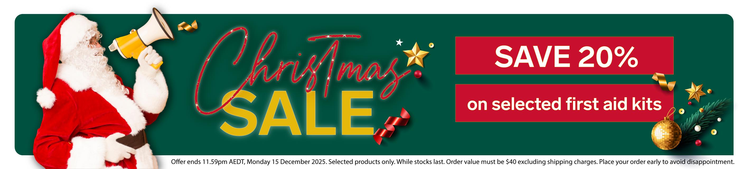 Save 20% off Selected First Aid Kits