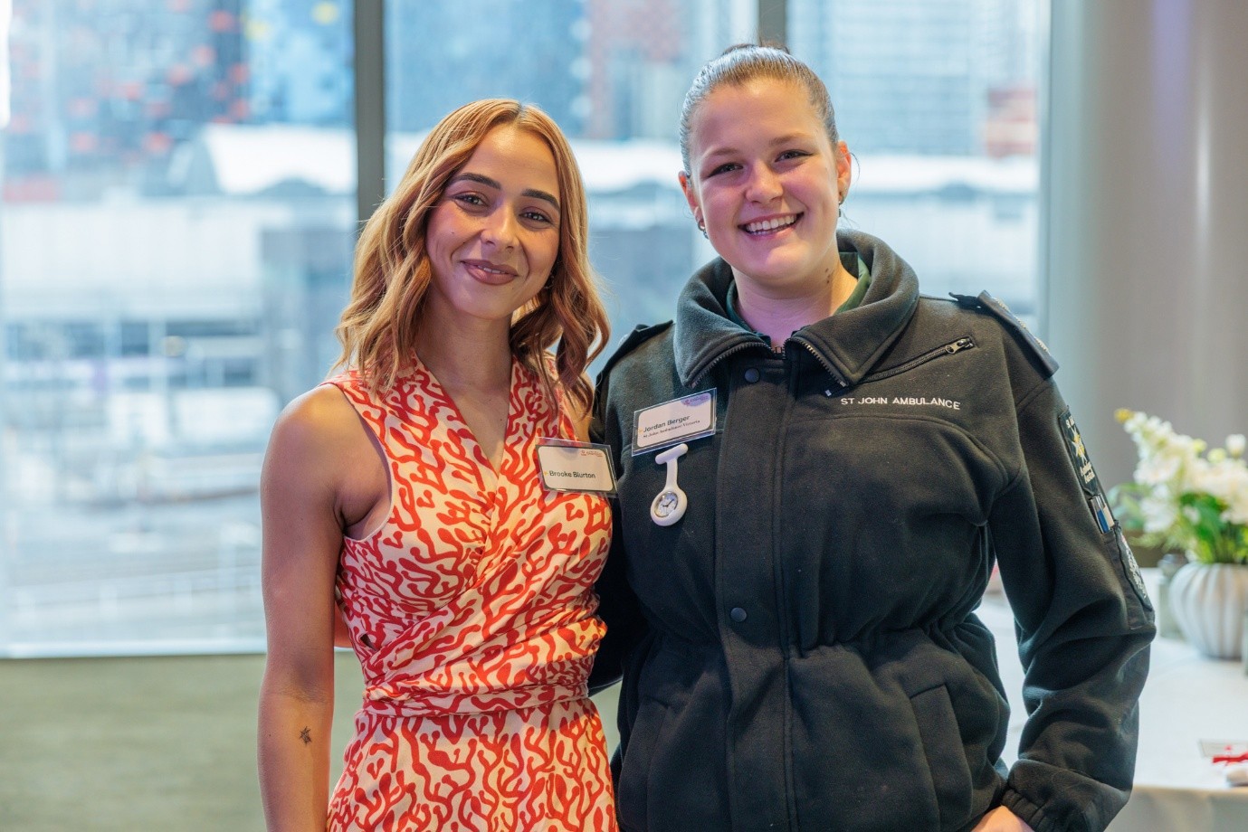 Brooke Blurton, MC of the First Aid Champion Awards 2025, and Jordan